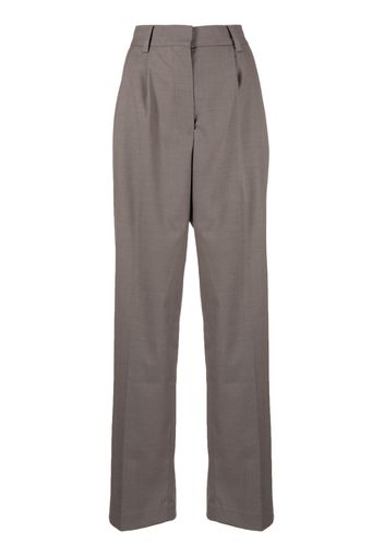 Rokh pressed-crease tailored trousers - Grigio