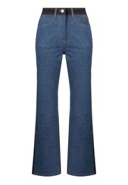 Rokh Jeans dritti bicolore - Blu