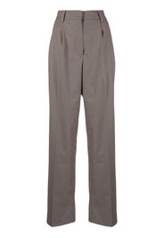 Rokh pressed-crease tailored trousers - Grigio