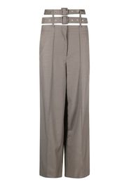 Rokh belted wide-leg trousers - Grigio