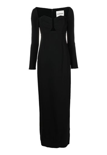 Roland Mouret long-sleeved maxi dress - Nero