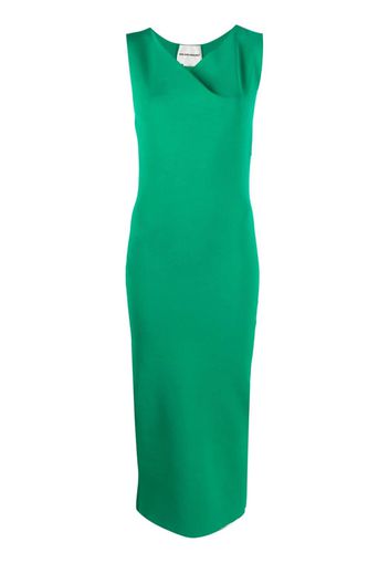 Roland Mouret sleeveless asymmetric-neck dress - Verde