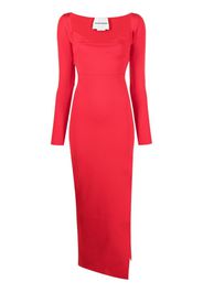 Roland Mouret Cady long-sleeves maxi dress - Rosso