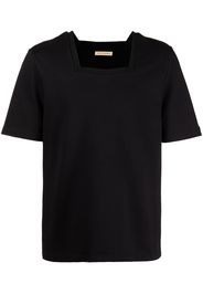 ROMEO HUNTE T-shirt con scollo quadrato Terry - Nero