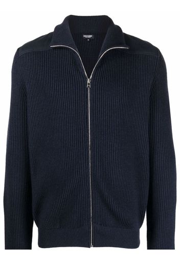 Ron Dorff Cardigan con zip - Blu