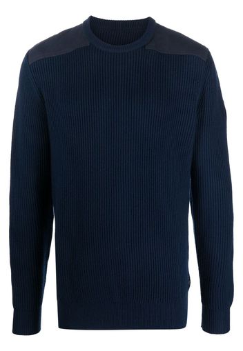 Ron Dorff logo-patch crew neck jumper - Blu