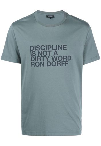 Ron Dorff sloan-print short-sleeved T-shirt - Blu
