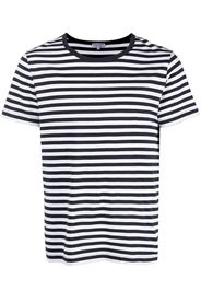 Ron Dorff Eyelet Edition stripe-print T-shirt - Blu