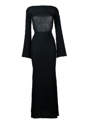 Ronny Kobo open-back long-sleeve long dress - Nero