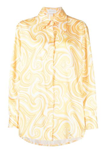 Ronny Kobo swirl print long-sleeve shirt - Giallo