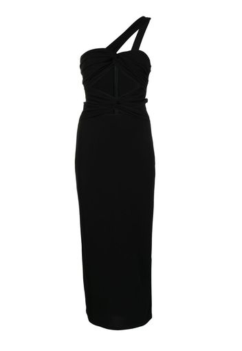 Ronny Kobo cut-out halterneck midi dress - Nero