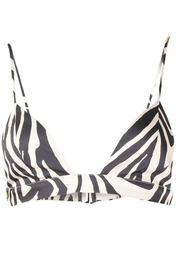 Ronny Kobo Reggiseno con stampa - Nero