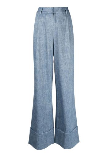 Ronny Kobo Kia wide-leg trousers - Blu