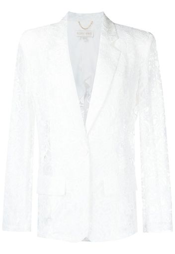 Ronny Kobo single-breasted lace blazer - Bianco