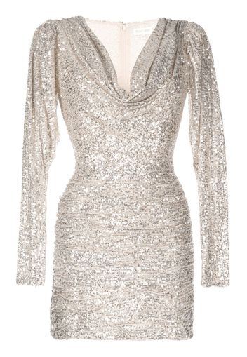 Ronny Kobo sequin-embellished ruched dress - Argento