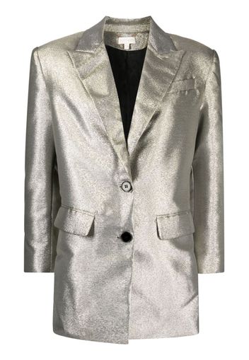 Ronny Kobo metallic-effect button-up blazer - Argento