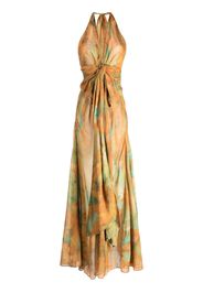 Ronny Kobo Leil abstract-print dress - Marrone