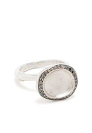 Rosa Maria pavé diamond cocktail ring - Argento