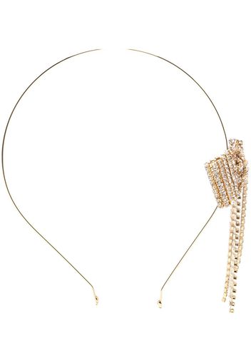 Rosantica crystal bow-embellished hairband - Oro