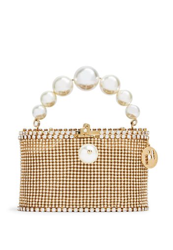 Rosantica Holi crystal-embellished caged tote bag - Oro