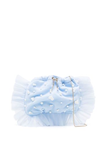 Rosantica drawstring ruffle clutch bag - Blu