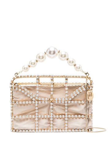 Rosantica Holli crystal-embellished clutch bag - Oro