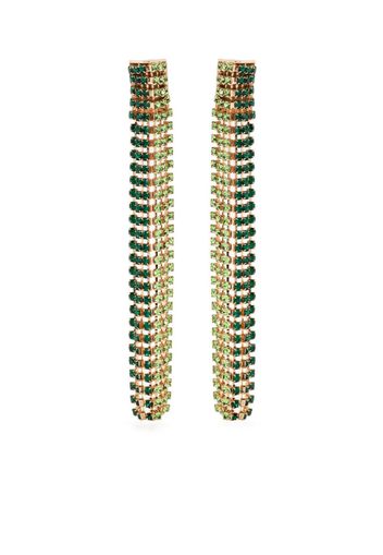 Rosantica Turbo crystal-embellished drop earrings - Verde