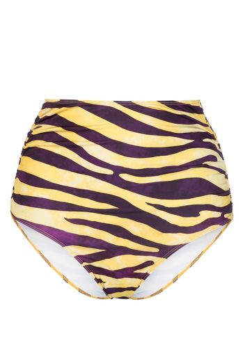 Roseanna Vito Zebra high-waist bikini bottoms - Giallo