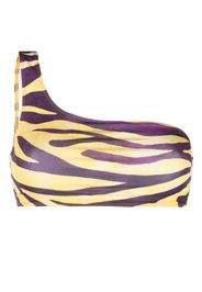 Roseanna one-shoulder zebra-print bikini top - Giallo