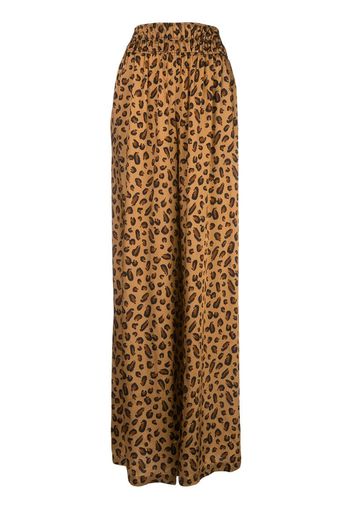 Pantaloni leopardati oversize