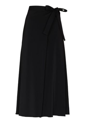 Rosetta Getty tie waist midi wrap skirt - Nero