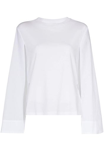 Rosetta Getty split-sleeve cotton shirt - Bianco