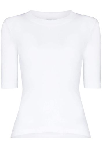 Rosetta Getty Cropped Sleeve T-shirt - Bianco