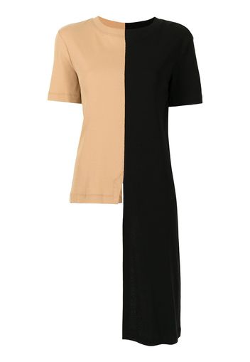 Rosetta Getty colour-block asymmetric T-shirt - Nero