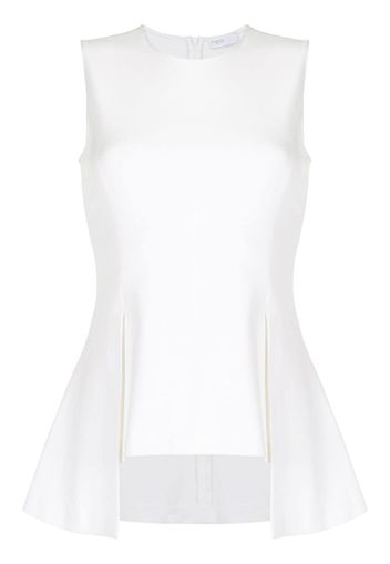 Rosetta Getty peplum hem sleeveless top - Bianco