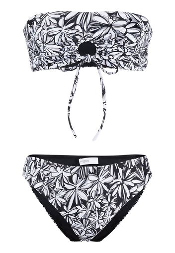 Rosetta Getty Set bikini a fiori - Nero