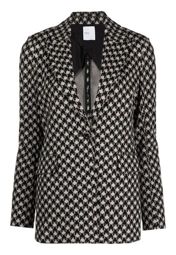 Rosetta Getty houndstooth peak-lapel blazer - Nero