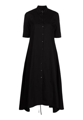 Rosetta Getty cape-back apron shirtdress - Nero