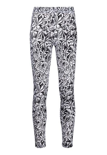 Rosetta Getty foliage-print leggings - Nero