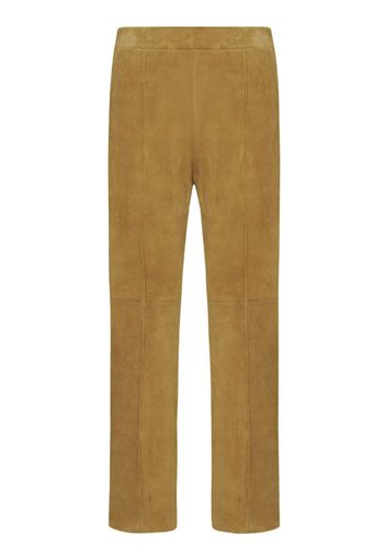 Rosetta Getty straight-leg suede trousers - Marrone