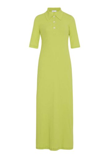 Rosetta Getty polo-collar cotton dress - Verde