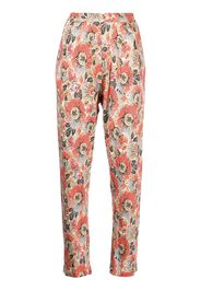 Rosetta Getty Pantaloni slim a fiori - Multicolore