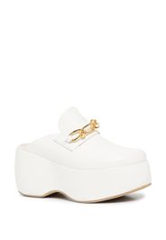 Rosetta Getty Mules con zeppa - Bianco