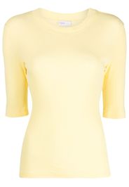 Rosetta Getty T-shirt girocollo con maniche crop - Giallo