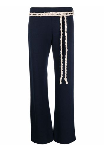 Rosie Assoulin rope-detail straight trousers - Blu