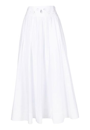 Rosie Assoulin Eyelet pleated midi skirt - Bianco