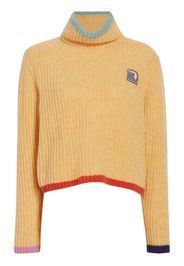 Rosie Assoulin contrast-trim roll-neck jumper - Giallo