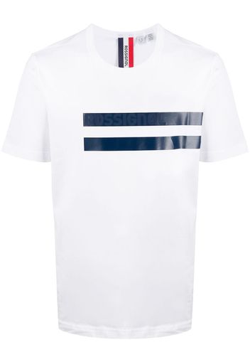 striped panel T-shirt