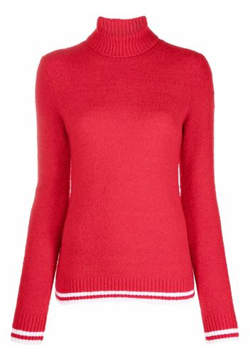 Rossignol Tricolor Roll-Neck Knit Sweater - 301 SPORTS RED