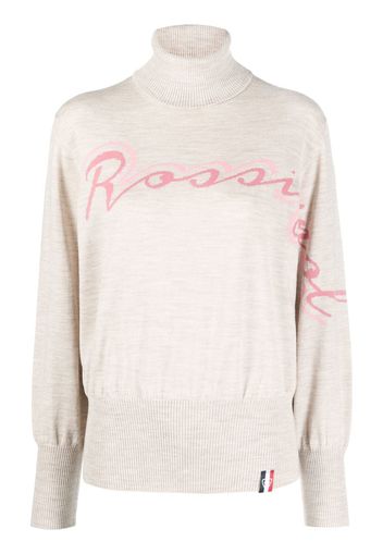 Rossignol logo-intarsia merino wool-blend jumper - Toni neutri